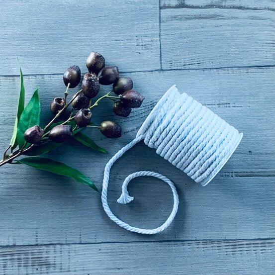 Cotton Rope 3 ply White (8mmx20m) - centaur packaging