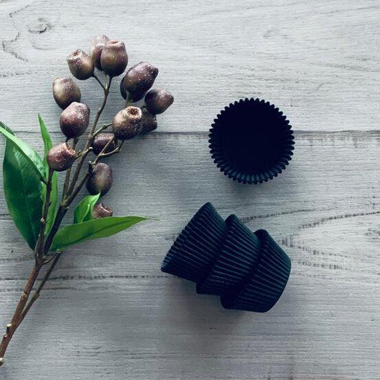 Cupcake baking paper Black bulk pack 500 - centaur packaging