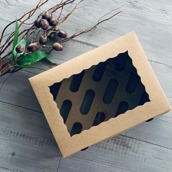 Cupcake Box Kraft - Holds 12 - centaur packaging