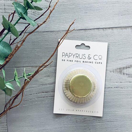 Foil Cupcake Baking Cups Standard Gold - Pack 50 - centaur packaging