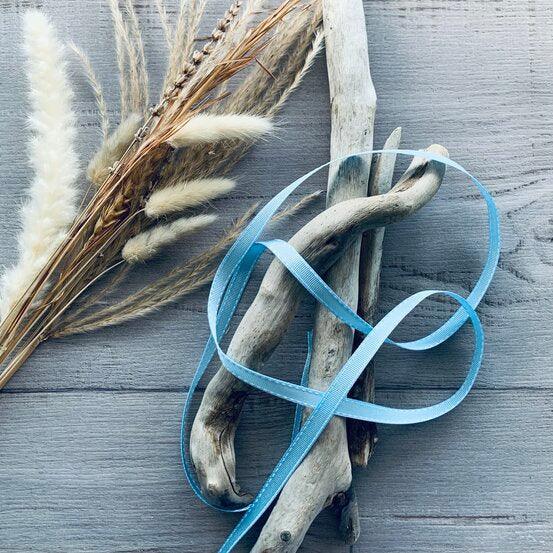 Grosgrain Saddle Stitch Ribbon - Baby Blue - centaur packaging