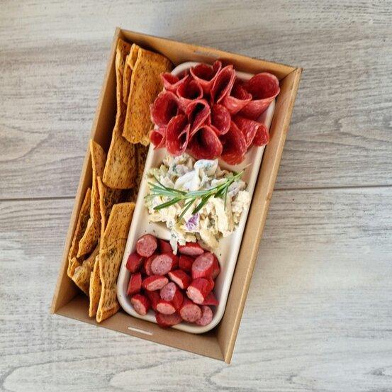 Hamper Gift Box Small Kraft With Clear Lid - centaur packaging