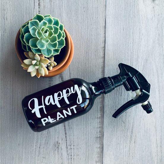 Happy Plant - 500ml Labelled Amber PET Bottle - centaur packaging