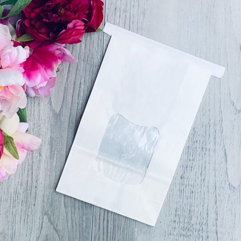 Large White Tin Tie Bag- Pack of 50 - centaur packaging