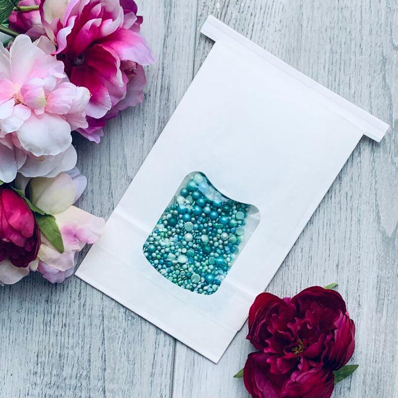 Large White Tin Tie Bag- Pack of 50 - centaur packaging