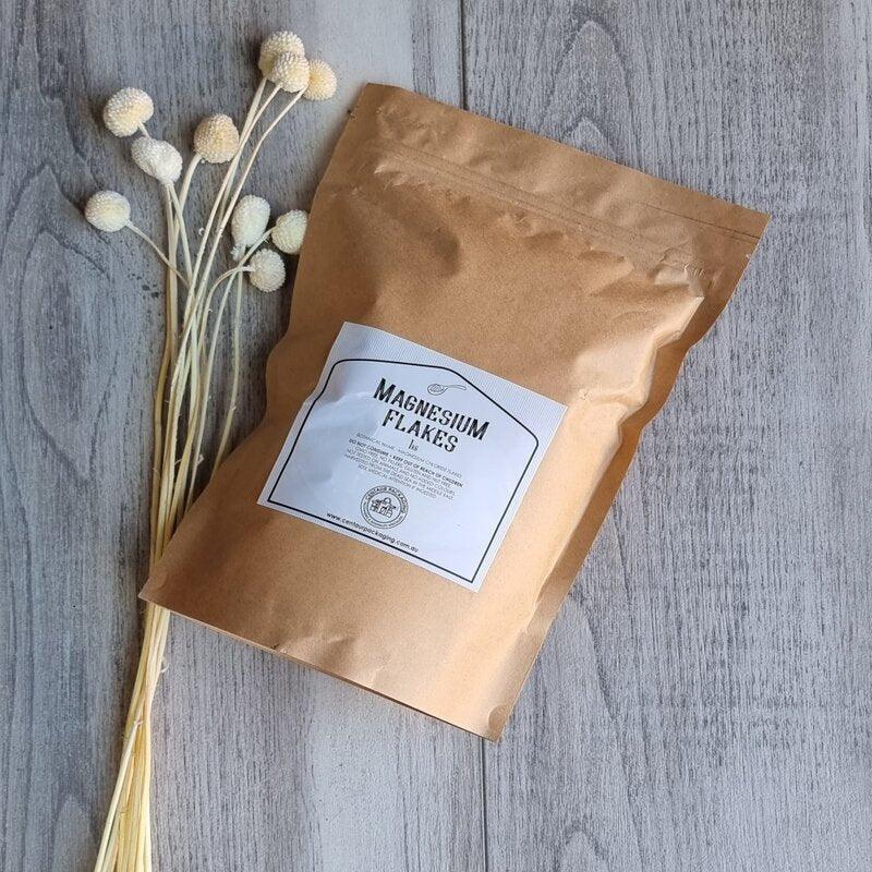 Magnesium Flakes 1Kg - kraft pouch centaur packaging
