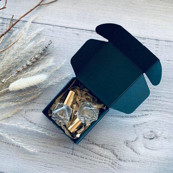 Mini Gift Box Square - Black - centaur packaging