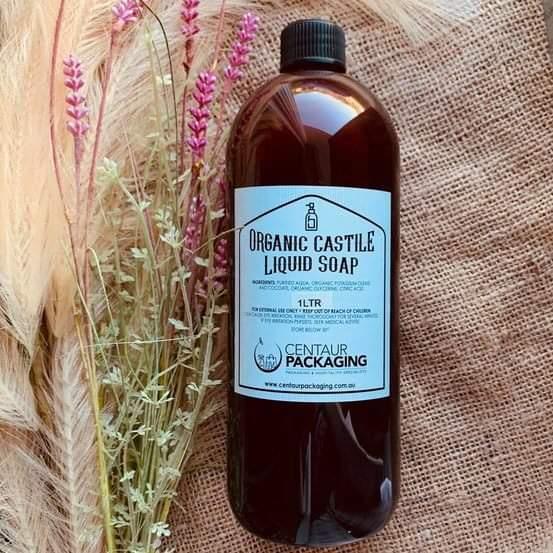 Natural Castile Liquid Soap - 1lt - centaur packaging