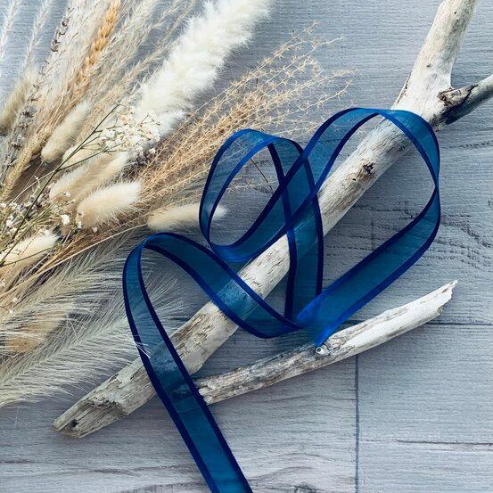 Organdy Satin Edge Ribbon 23mm x 20mt - Navy - centaur packaging