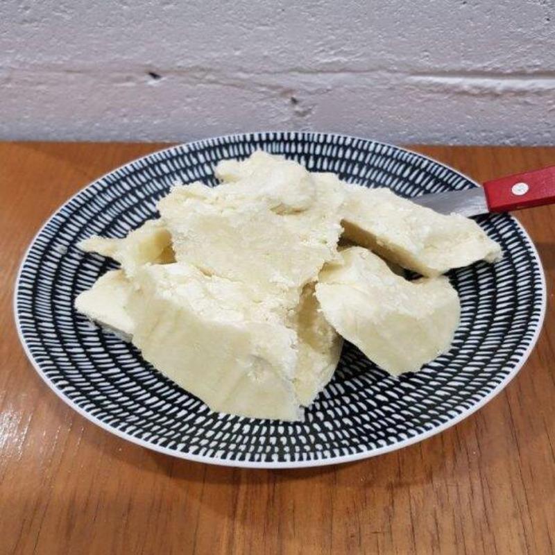 Organic Unrefined Shea Butter 1kg - displayed on plate centaur packaging