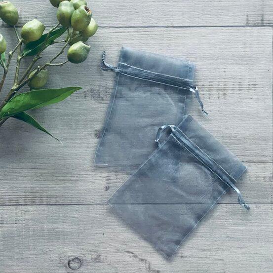 Organza Bag Medium - Metallic Silver - centaur packaging