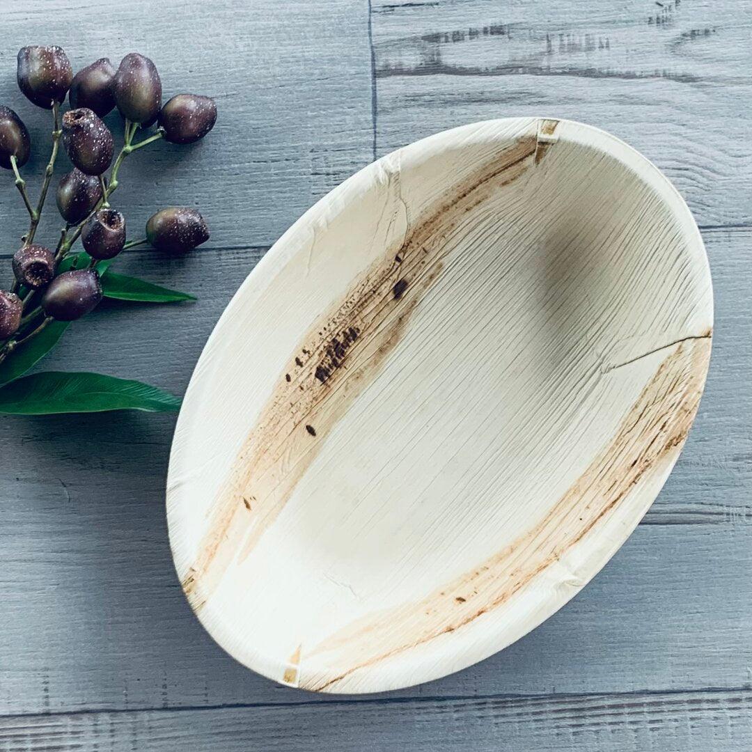 Oval Palm Leaf Deep Serving Bowl - centaur packaging