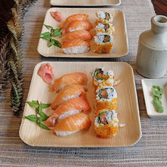 Palm Leaf Square Shallow Plate 8" - Pack of 20 - centaur packaging