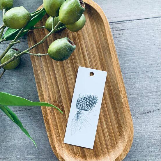 Pine Cone Gift Tag White - 25pk - centaur packaging