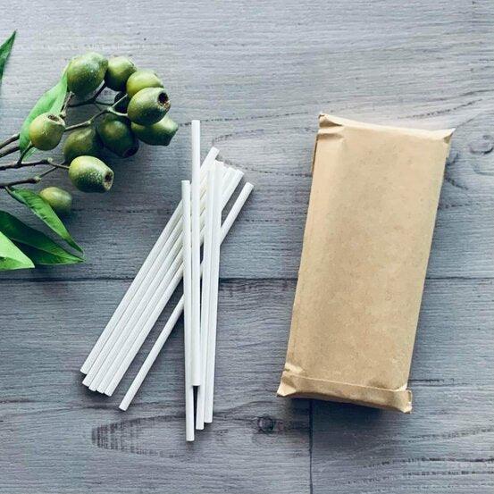 Plain White Straws - 50pk - centaur packaging