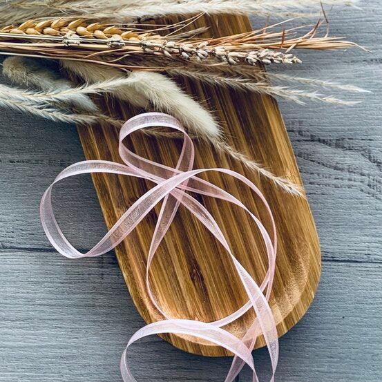 Ribbon Organdy Satin Edge 10mm x 20m - Pink - centaur packaging