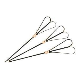 Skewer Heart Black 120mm Pack of 100 - centaur packaging