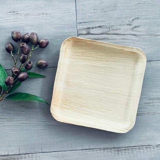 Square Palm Leaf Plate 9.5" x 9.5" - Pack of 20 - centaur packaging