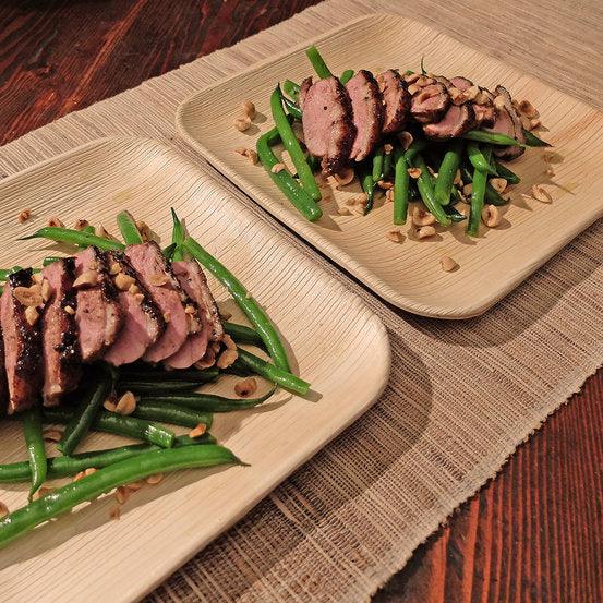 Square Palm Leaf Plate 9.5" x 9.5" - Pack of 20 - centaur packaging