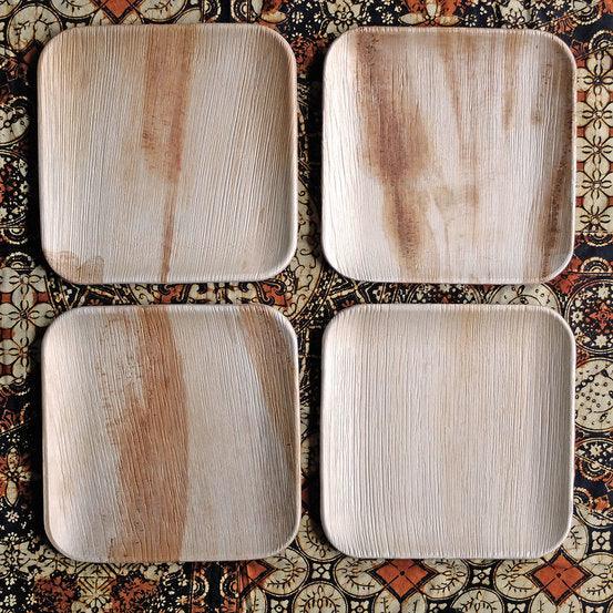 Square Palm Leaf Plate 9.5" x 9.5" - Pack of 20 - centaur packaging