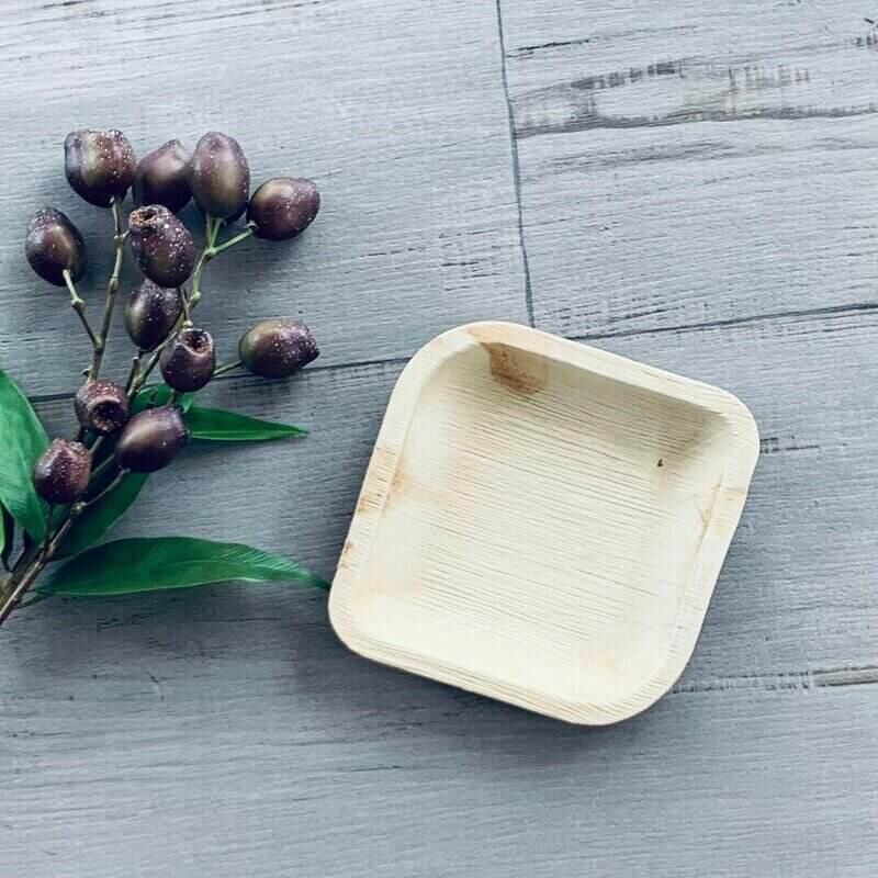 Square Palm Leaf Plate 6" - Pack of 25 - centaur packaging