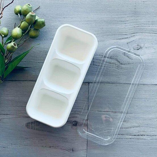 Sugarcane Bowl with 3 Compartment Rectangle - Pack 100 - centaur packaging
