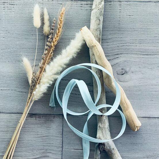 Taffeta Woven Edge Ribbon - Baby Blue - centaur packaging