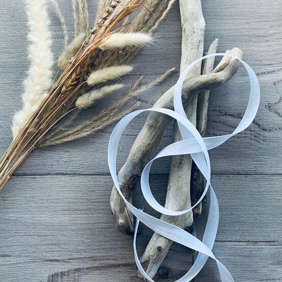 Taffeta Woven Edge Ribbon - White - centaur packaging