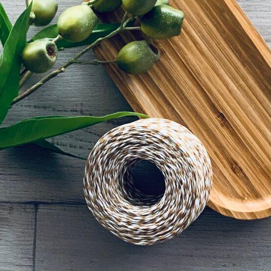 Two Tone Paper Twine 2mm x 100mt - Natural & White - centaur packaging