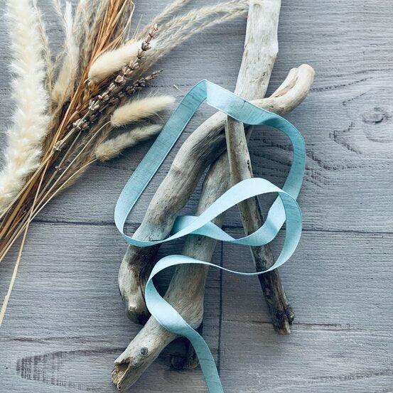 Vintage Cotton Ribbon - Pastel Blue - centaur packaging