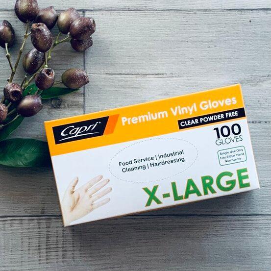 Vinyl Gloves Lightly Powdered - Extra Large - centaur packaging