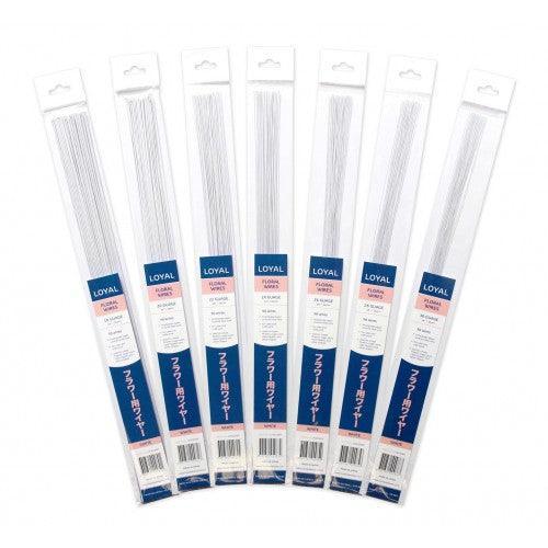 White Floral Wire - 24g Pack of 50 - centaur packaging