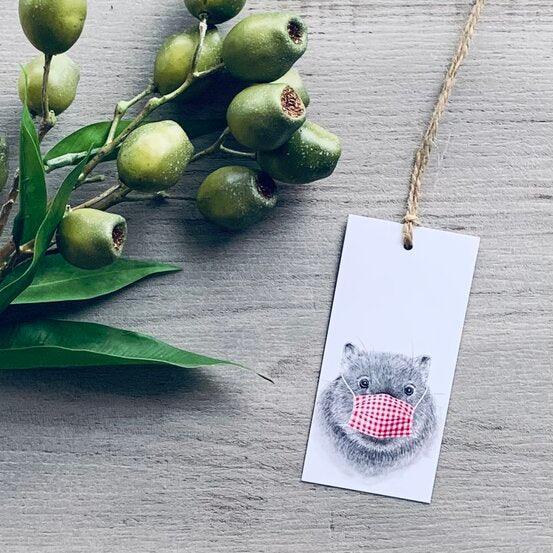 Wombat Christmas Tag - #Buyfromthebush - centaur packaging