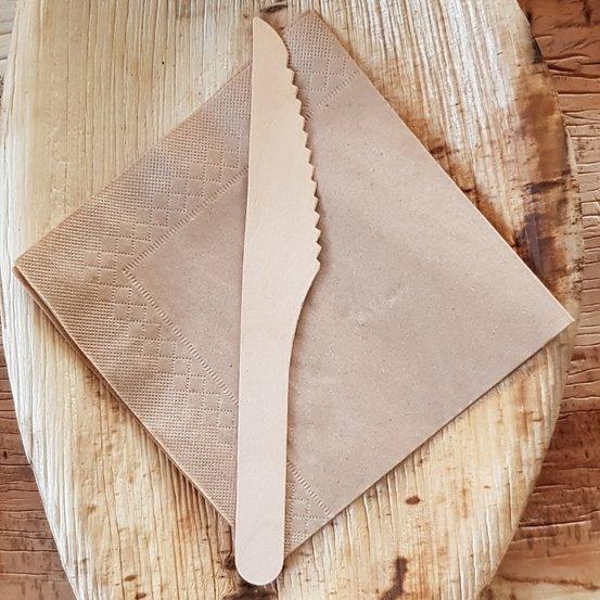 Wooden Bamboo Knife - Pack 100 - centaur packaging-napkin kraft