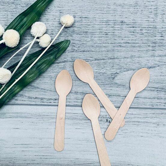 Wooden Bamboo Teaspoon - Pack 100 - centaur packaging