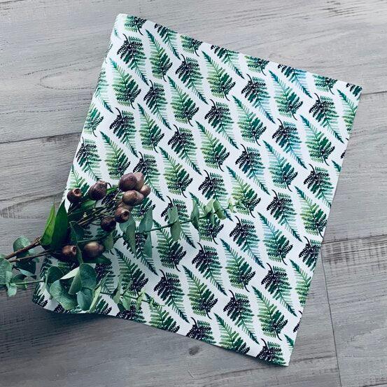 Wrapping Paper - Fern On White - centaur packaging
