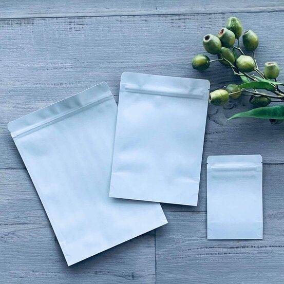 X Small White stand up pouch -Pack 50 - centaur packaging