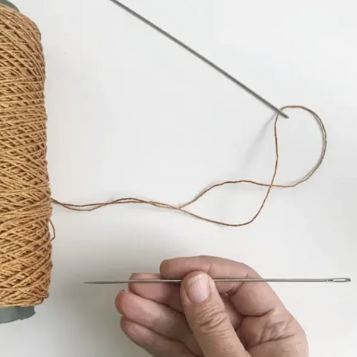 weaving tools collection needle and thread