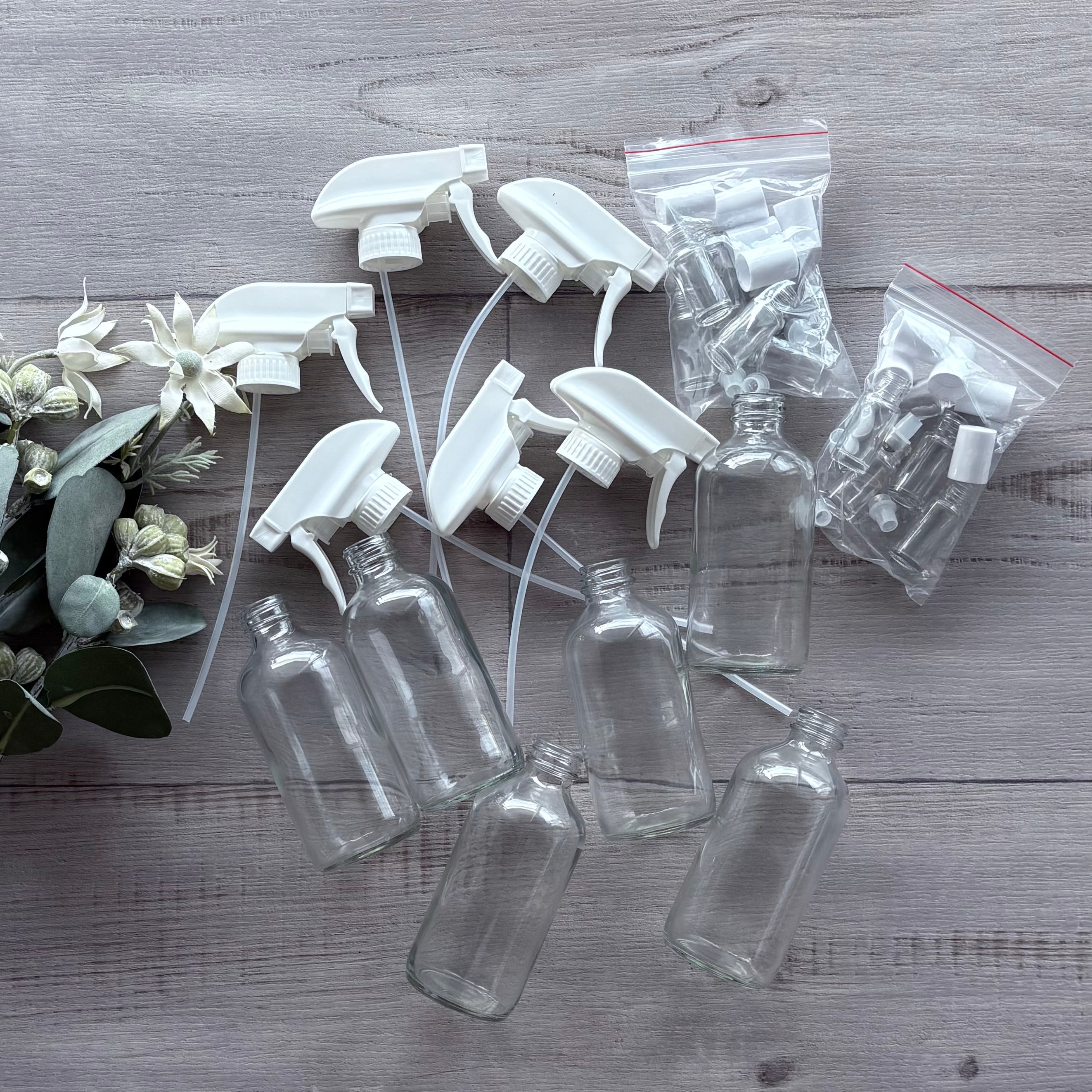 clear bottle white misters and clear roller