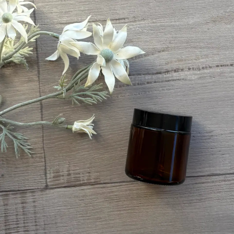 100ml Amber Glass Jar with Wad