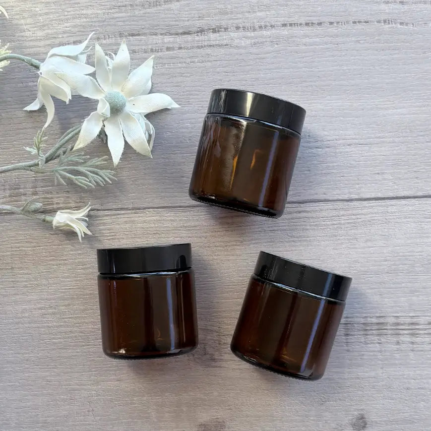 100ml Amber Glass Jar with Wad