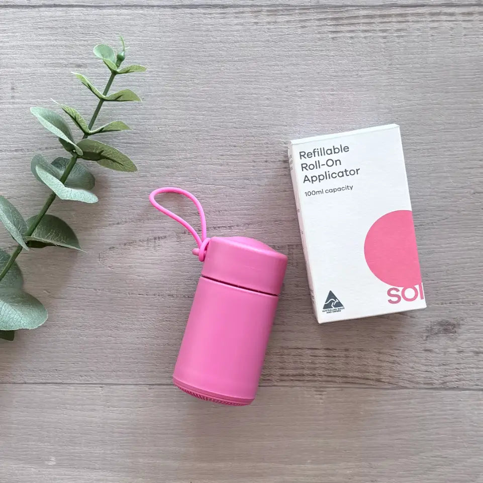 Solmates Roll-on Applicator 100ml - Salt Lake Pink with box