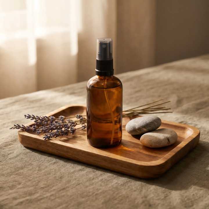 100ml Amber Glass Bottle with Black Mister Spray
