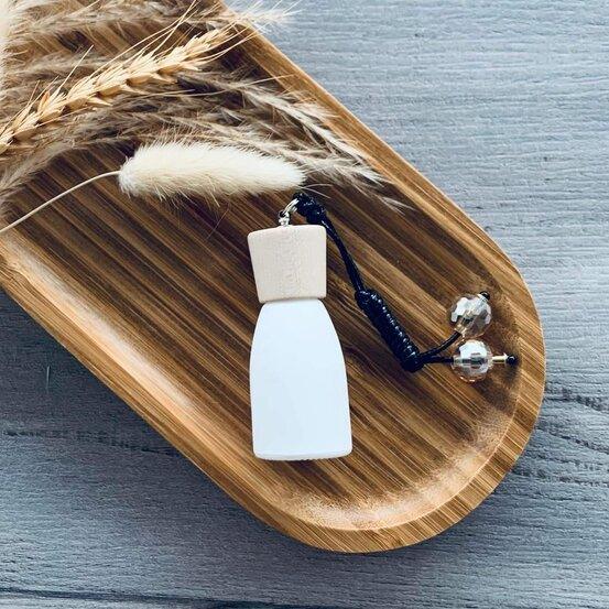 Pretty Beaded white glass hanging diffuser for DIY essential oil blends ...