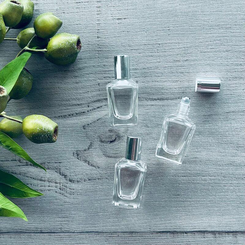 10ml Oslo Glass Roller with Silver Lid