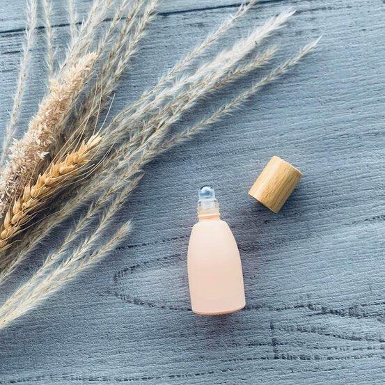 10ml Tara Roller Bottle with Bamboo Lid - Peach - centaur packaging
