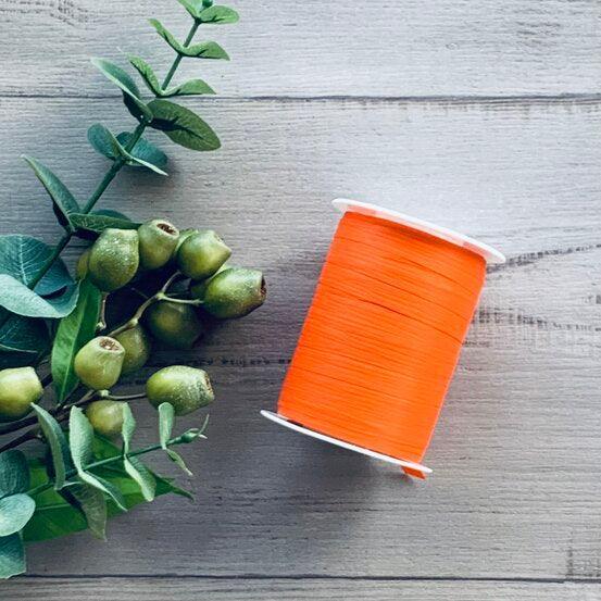 10mm Matt Paper Ribbon - Orange - centaur packaging