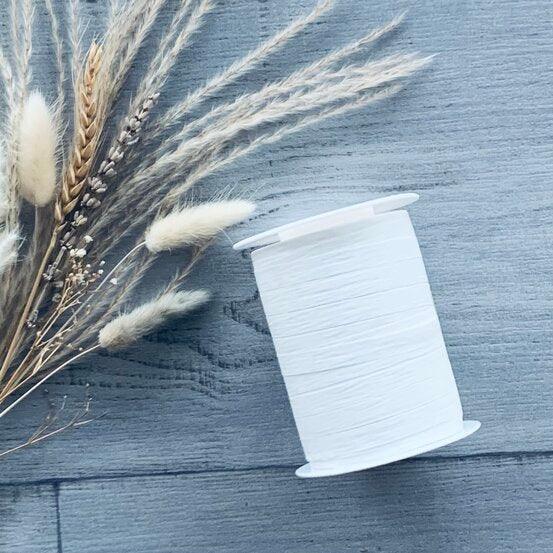 10mm Matt Paper Ribbon-White-250mt - centaur packaging