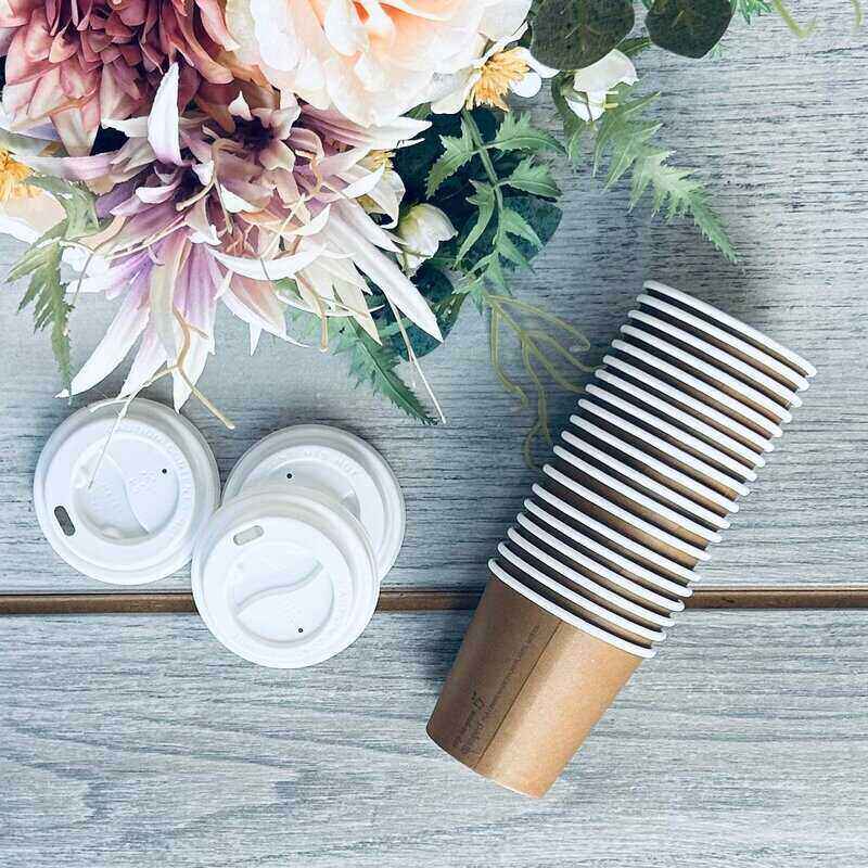 12-16oz Bio Cup Lids - centaur packaging