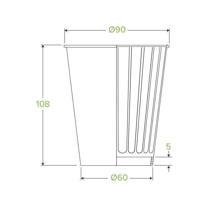 12oz Double wall Art Series Bio Cup- Pack of 40 - centaur packaging